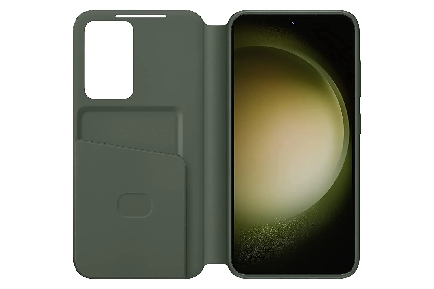 Samsung Galaxy S23 Smart Clear View Wallet Cover - Khaki