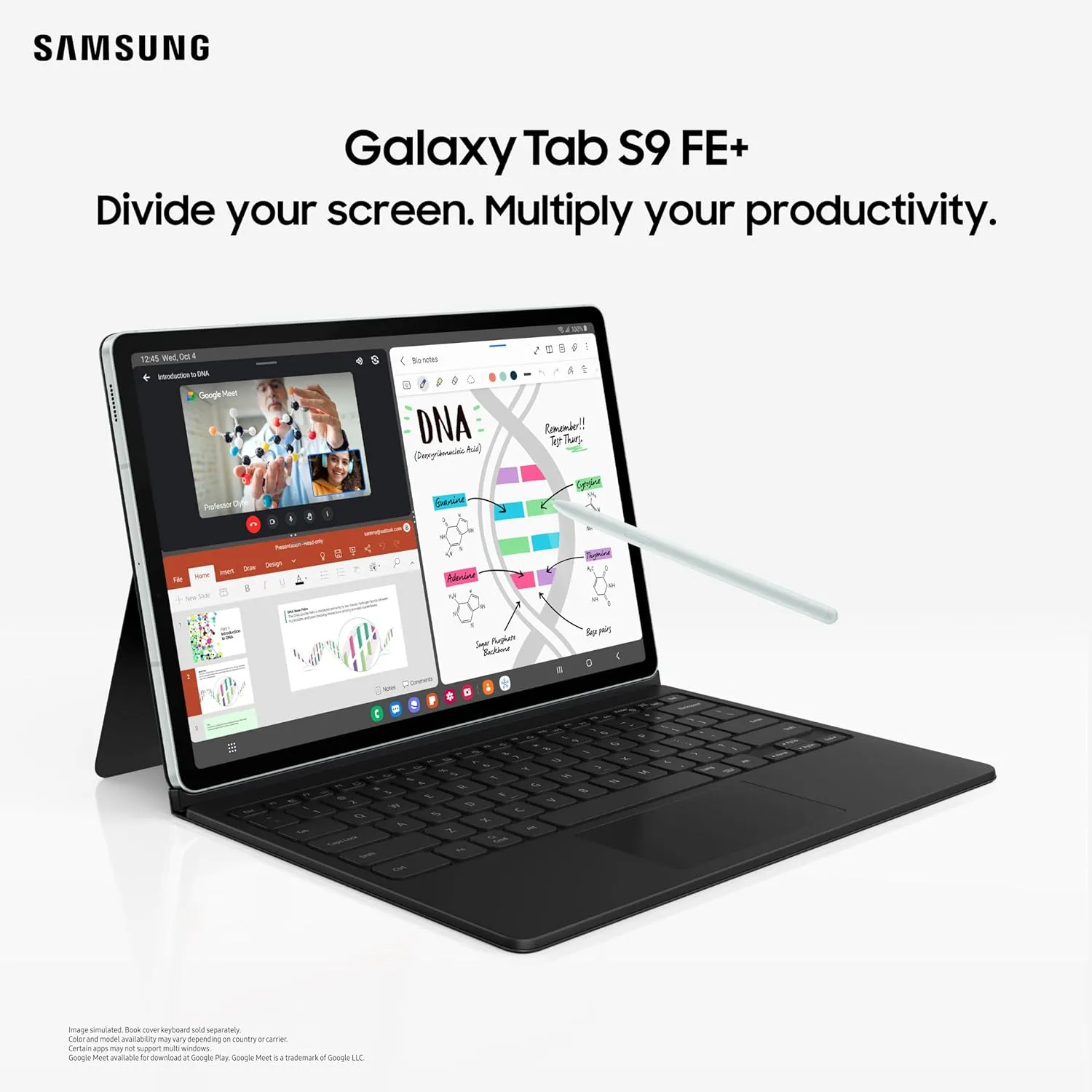 Samsung Galaxy Tab S9 FE 27.69 cm (10.9 inch) Display, RAM 8 GB, ROM 256 GB Expandable, S Pen in-Box, WiFi 5G, IP68 Tablet, Silver