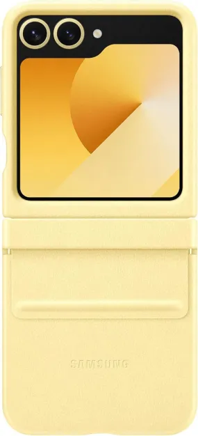 Samsung Galaxy Z Flip 6 Faux Leather/Kindsuit Case Yellow - EF-VF741PYEGWW