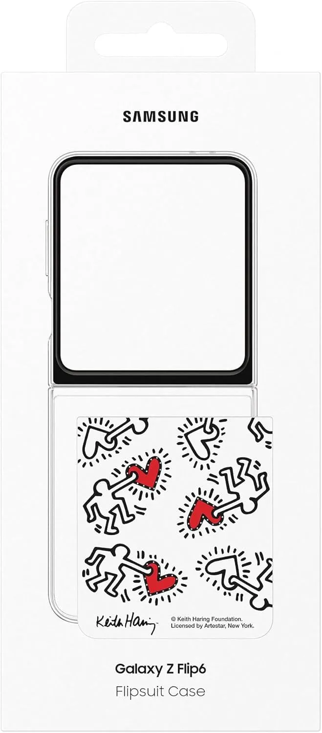 Samsung Galaxy Z Flip 6 Flipsuit Case Keith Haring Edition White - EF-ZF741CWEGWW