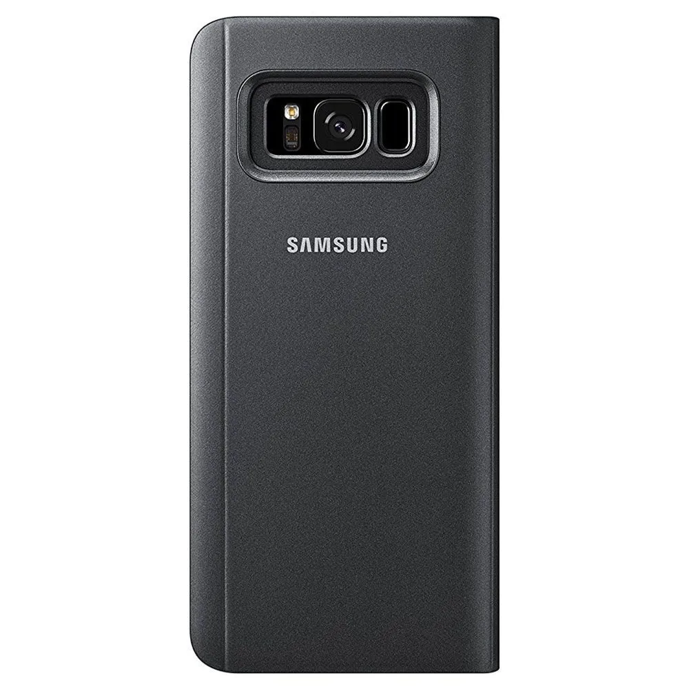 Samsung S-View Flip Cover Series Hard Folio Case for Galaxy S8 - Black