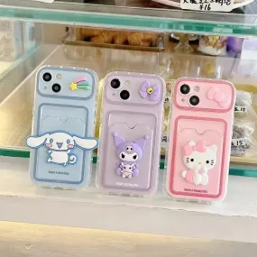 Sanrio Characters Card Holder Phone Case (For iPhones)