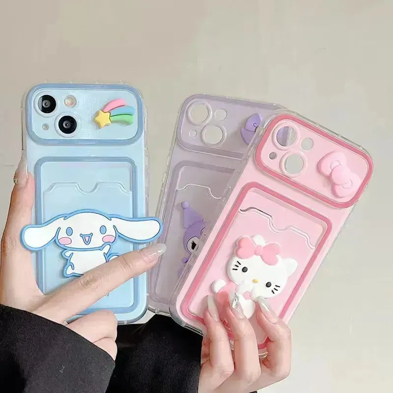 Sanrio Characters Card Holder Phone Case (For iPhones)