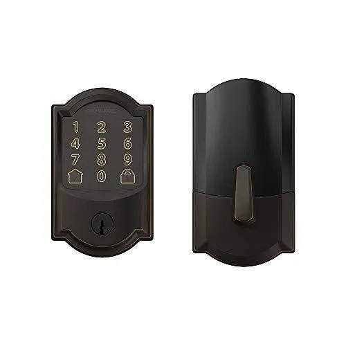 Schlage Lock Company BE489WB CAM 716 Schlage Encode Deadbolt Smart Lock | WiFi Touchscreen Keypad, Aged Bronze