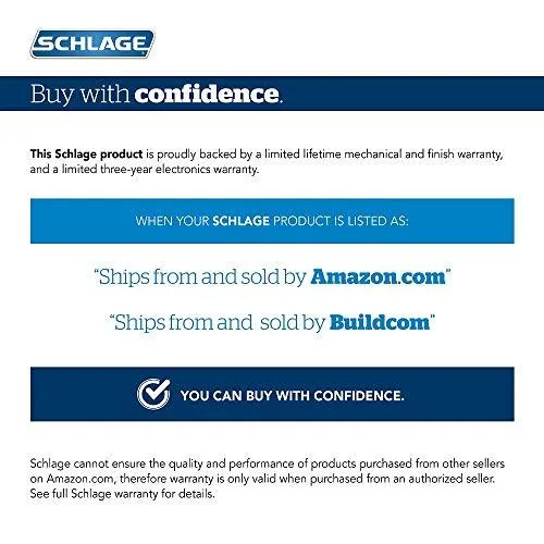 Schlage Lock Company BE489WB CAM 716 Schlage Encode Deadbolt Smart Lock | WiFi Touchscreen Keypad, Aged Bronze