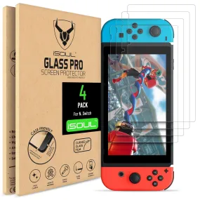 Screen Protector for Nintendo Switch Tempered Glass Film [4 Pack]