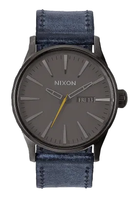 Sentry Leather - Gunmetal / Navy