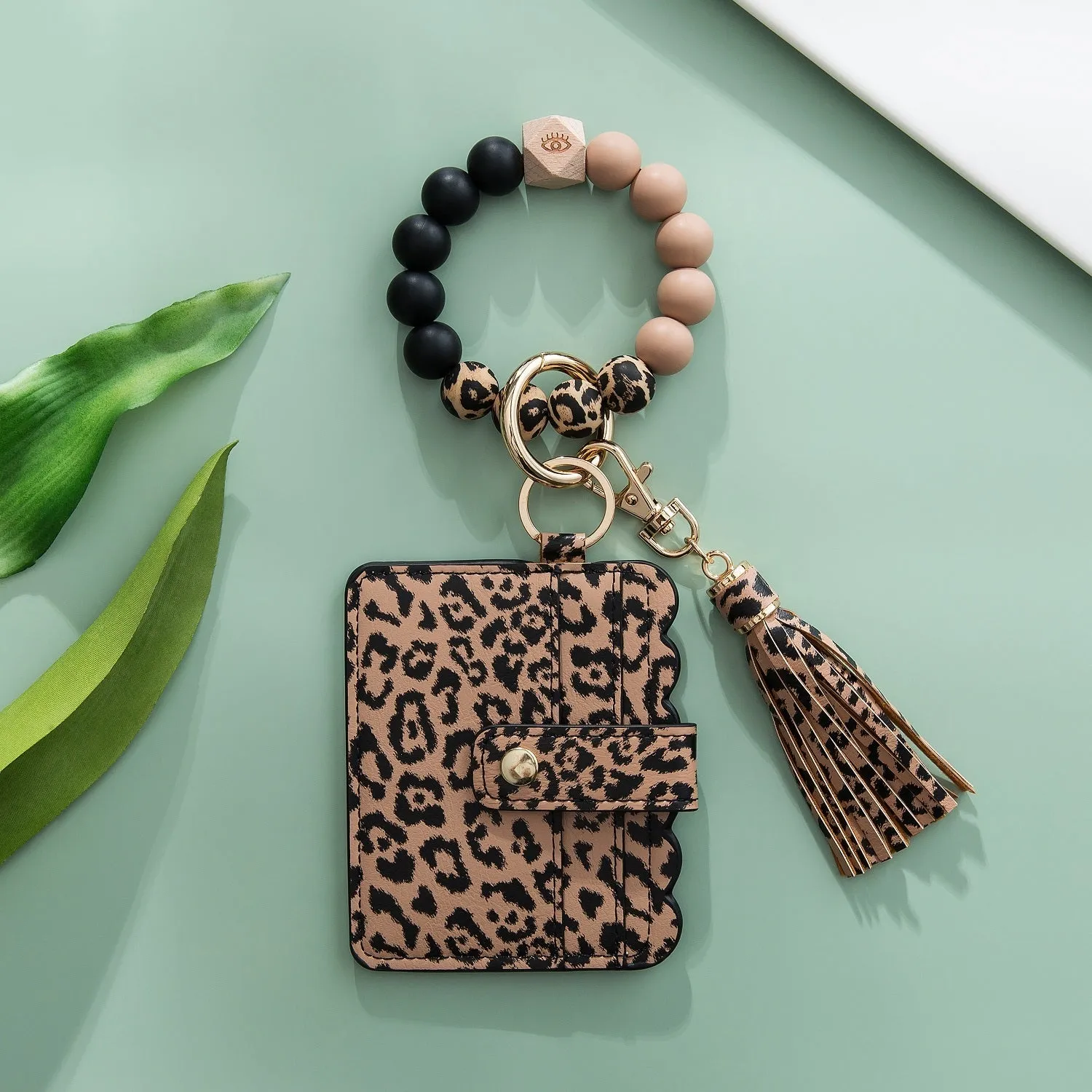 Silicone Bracelet Wristlet Keychain Card Case Wallet Card Holder