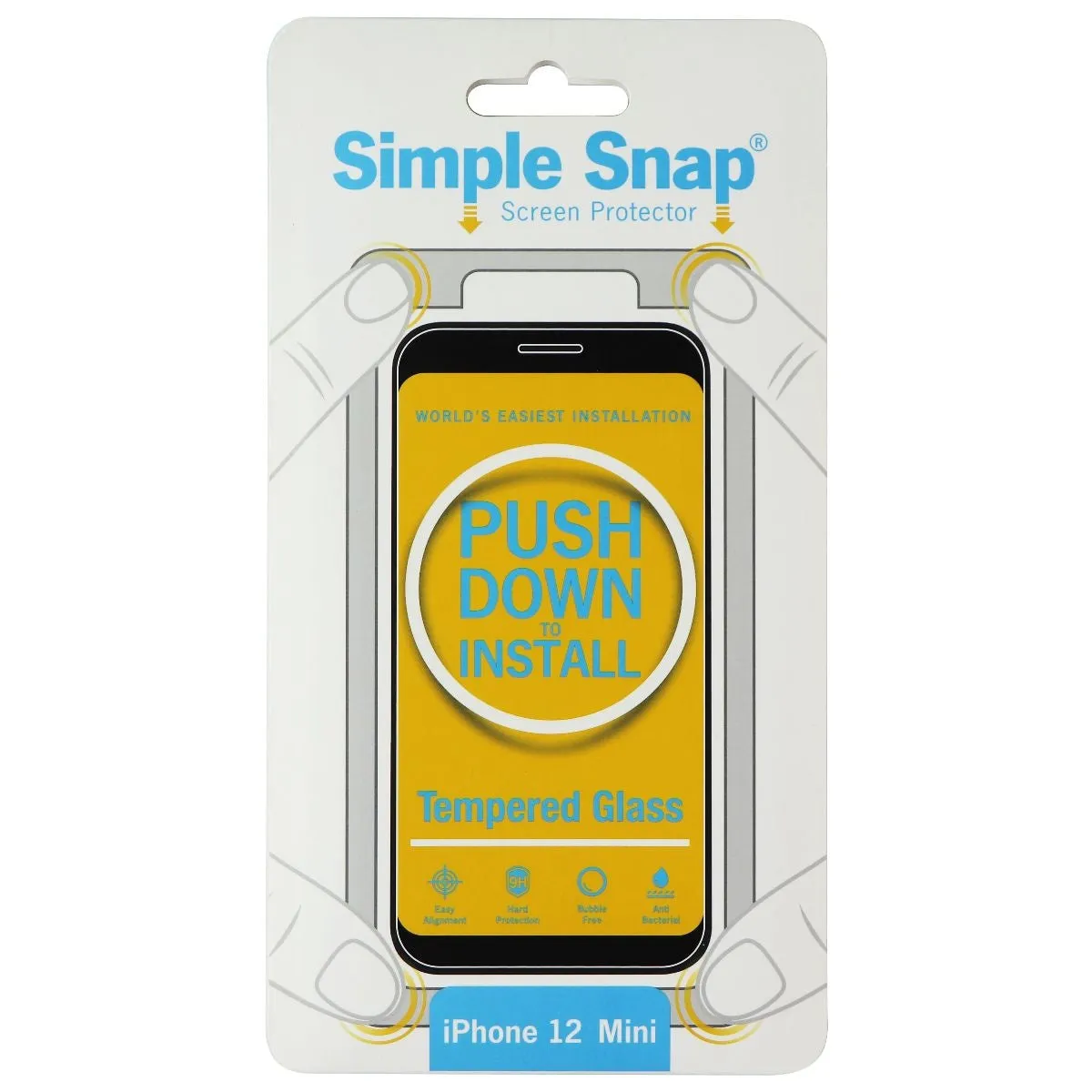 Simple Snap Tempered Glass Screen Protector Compatible with iPhone 12 Mini