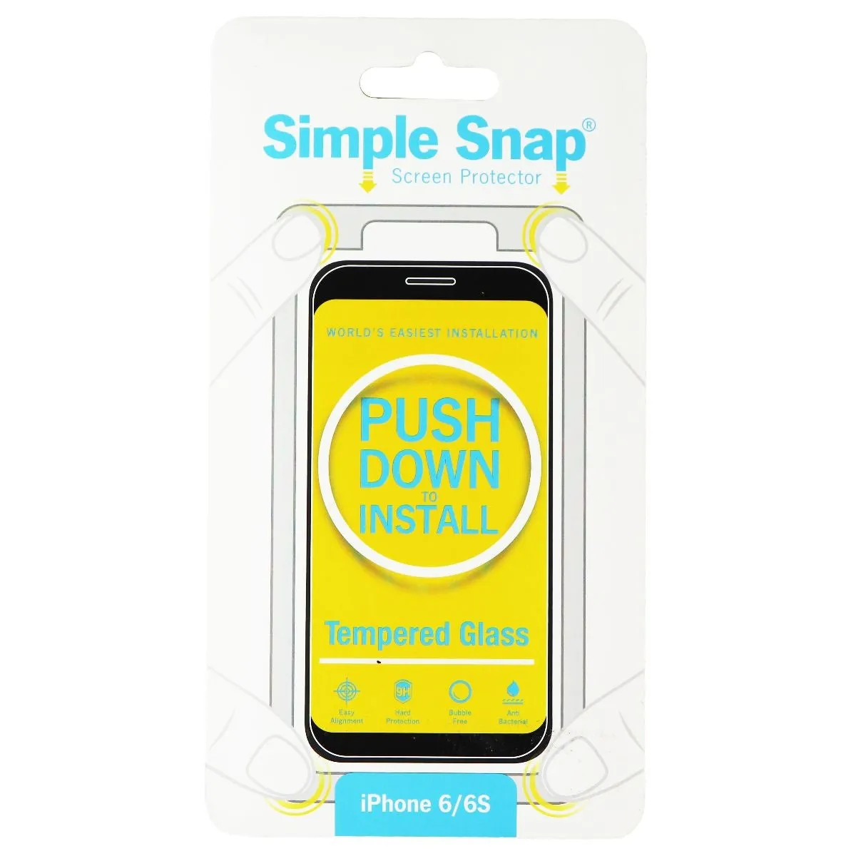 Simple Snap Tempered Glass Screen Protector for iPhone 6s/6 - Clear