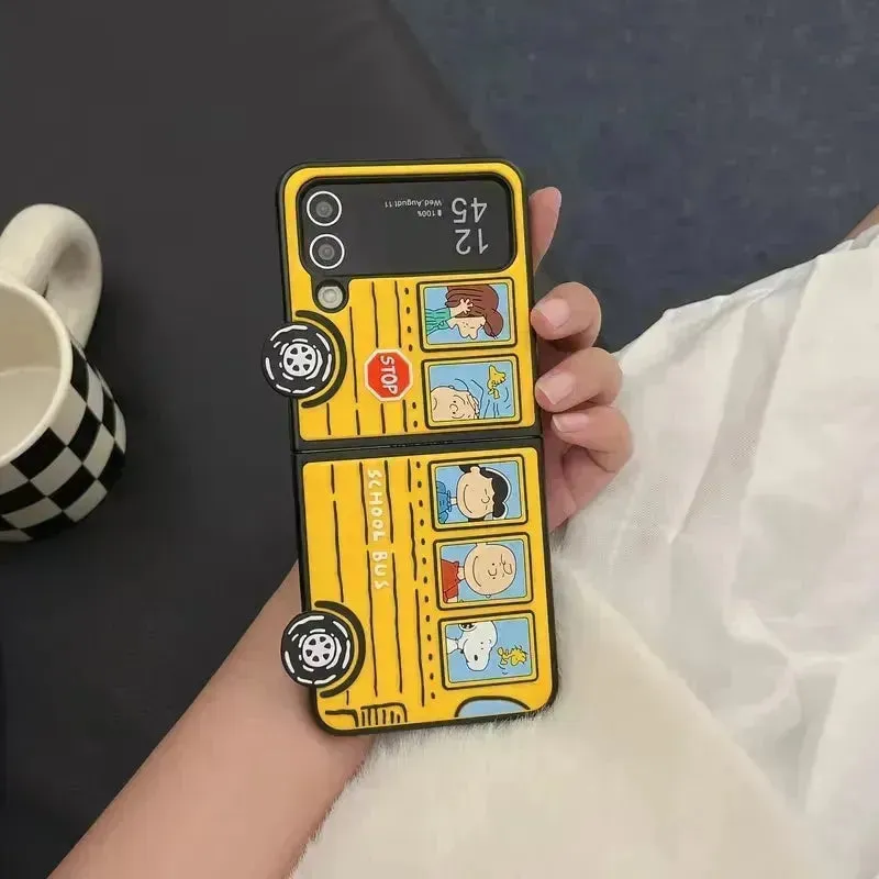 Snoopy Bus Case For Samsung Z Fold and Z Flip