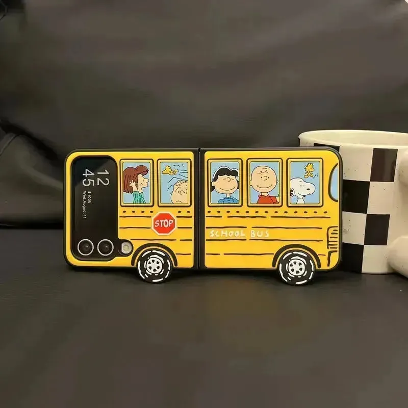 Snoopy Bus Case For Samsung Z Fold and Z Flip