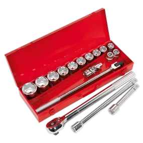 Socket Set 17pc 3/4"Sq Drive WallDrive¨ Metric