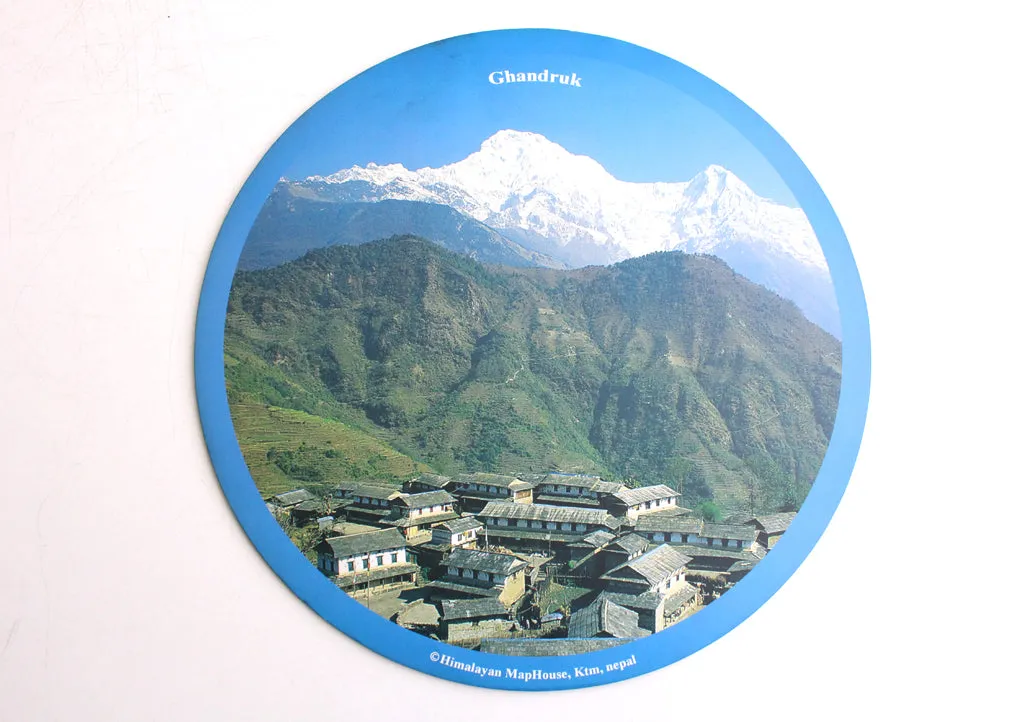 Soft Rubber Gaming Mouse Pad Printed with Ghandruk Village of Nepal