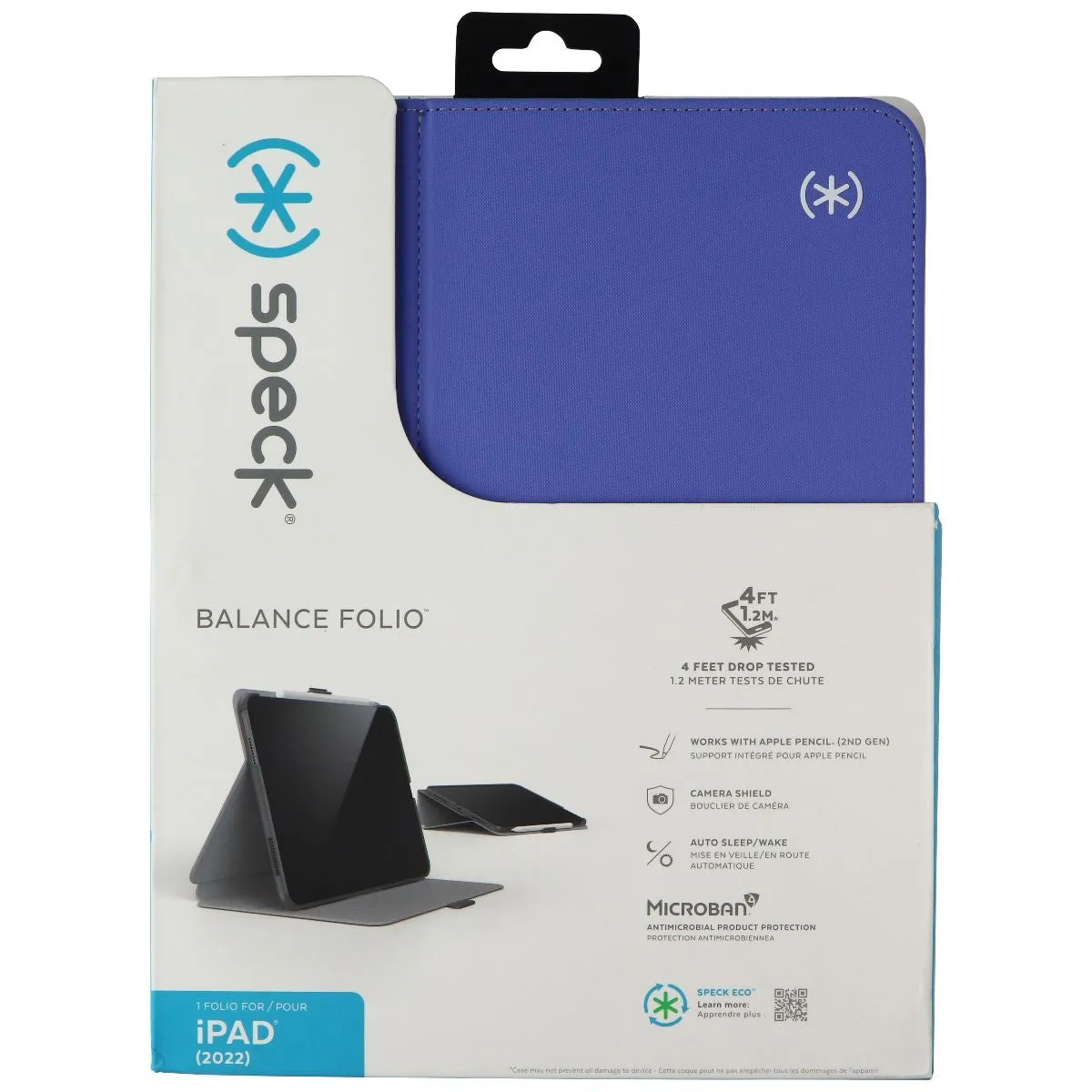 Speck Balance Folio Series Case for Apple iPad 10.9-in (10th Gen) - Purple/Grey