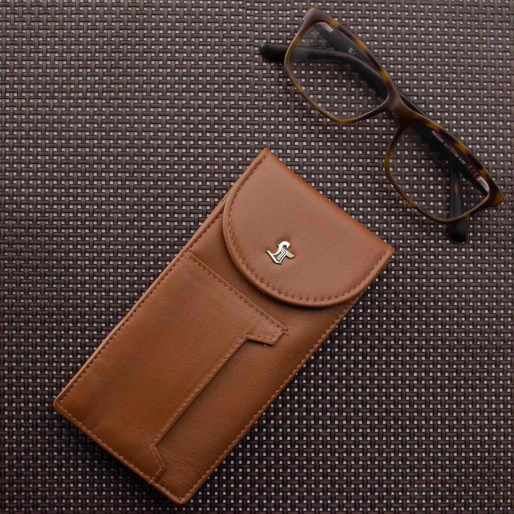 Spectacle Case IV | Leather Eyeglass Case | Goggle Case | Color- Tan