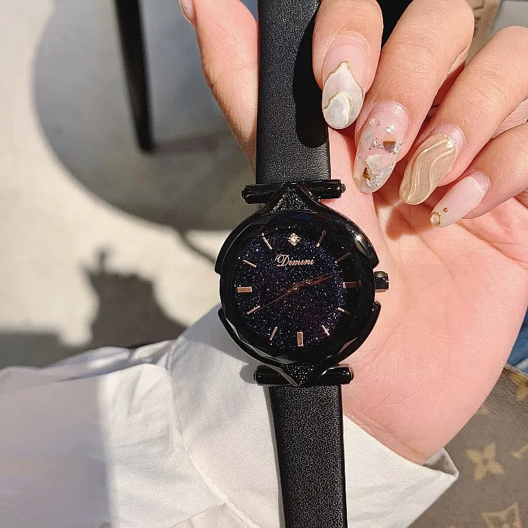 Starry Chassis Black Frame Women's Watch