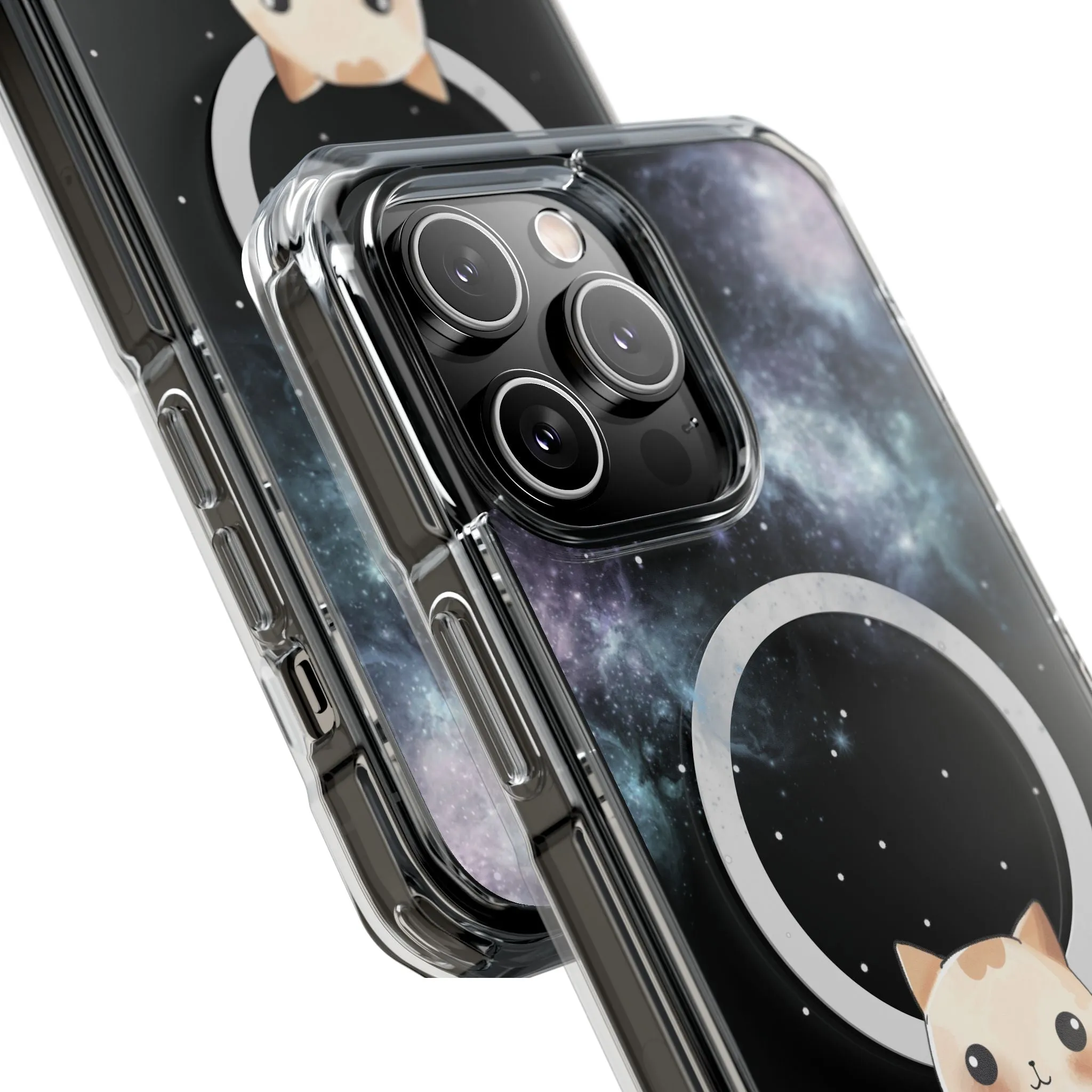 Starry Fluff's - Cosmo the Cat in Space Magnetic Clear Case for iPhone Series