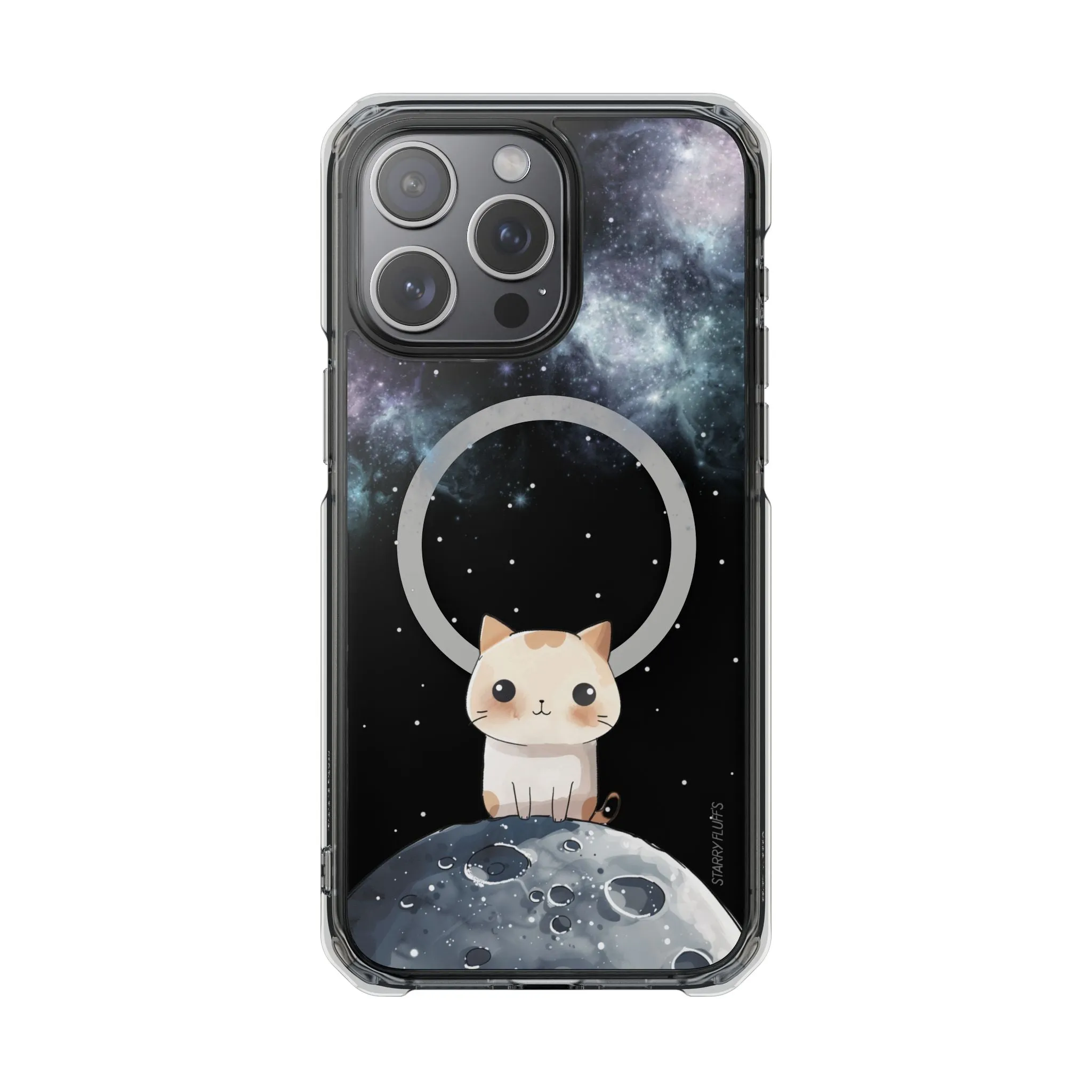 Starry Fluff's - Cosmo the Cat in Space Magnetic Clear Case for iPhone Series