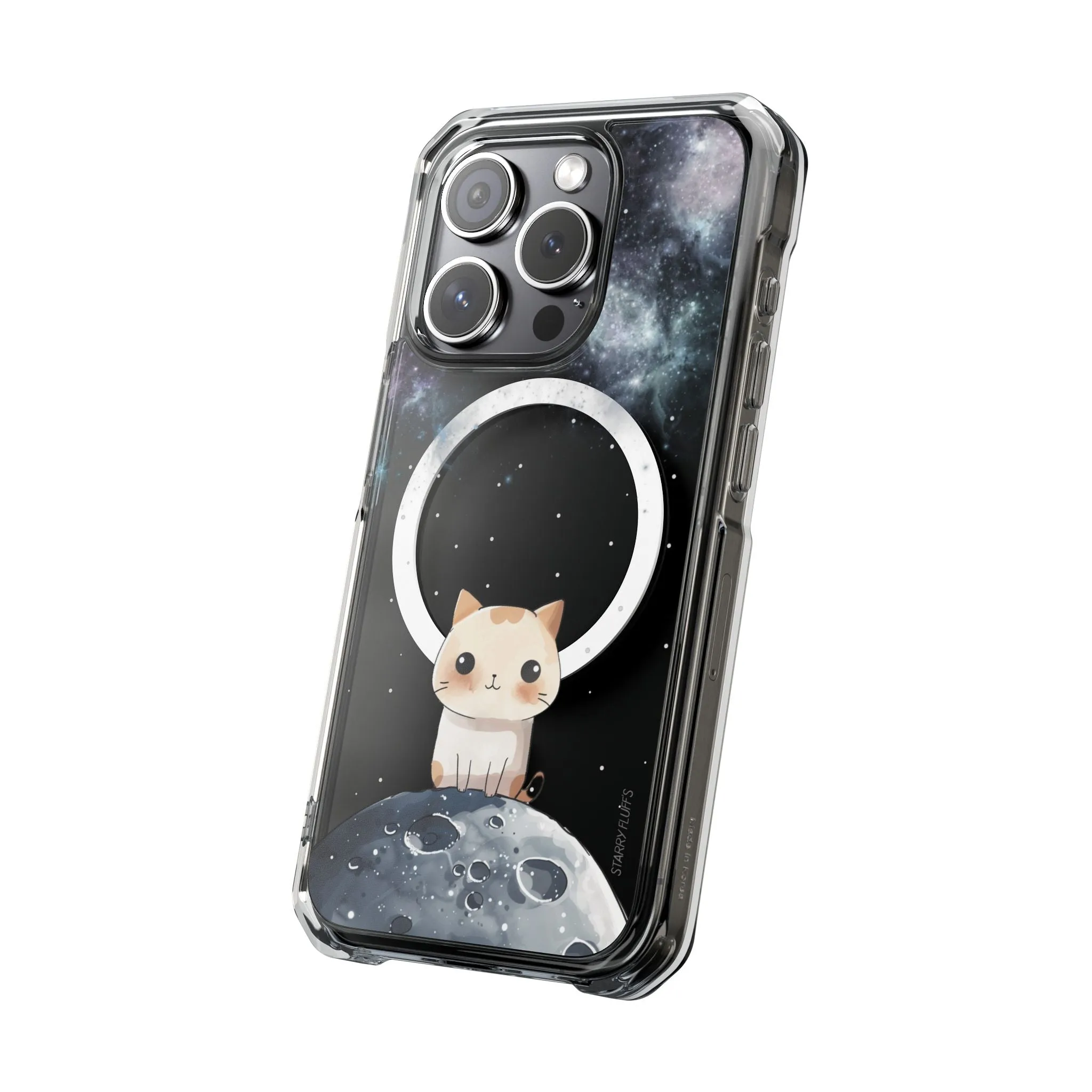 Starry Fluff's - Cosmo the Cat in Space Magnetic Clear Case for iPhone Series