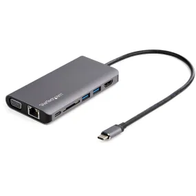 Startech.com USB-C Multiport Adapter, 4K HDMI, VGA Mini Dock, 3x USB, SD