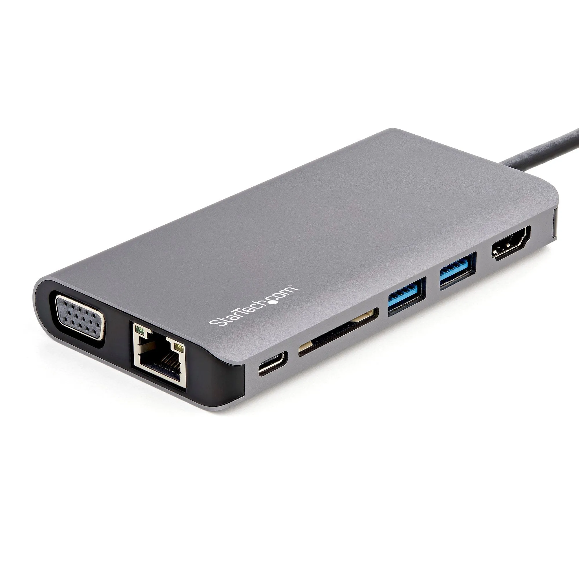 Startech.com USB-C Multiport Adapter, 4K HDMI, VGA Mini Dock, 3x USB, SD