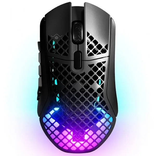 SteelSeries 62618 Aerox 9 Wireless Ultra Lightweight Super-Fast MOBA/MMO Mouse with AquaBarrier™ - Black