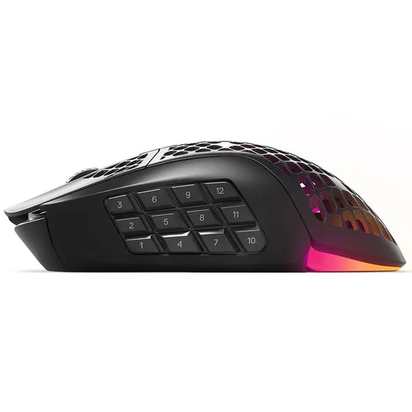 SteelSeries 62618 Aerox 9 Wireless Ultra Lightweight Super-Fast MOBA/MMO Mouse with AquaBarrier™ - Black