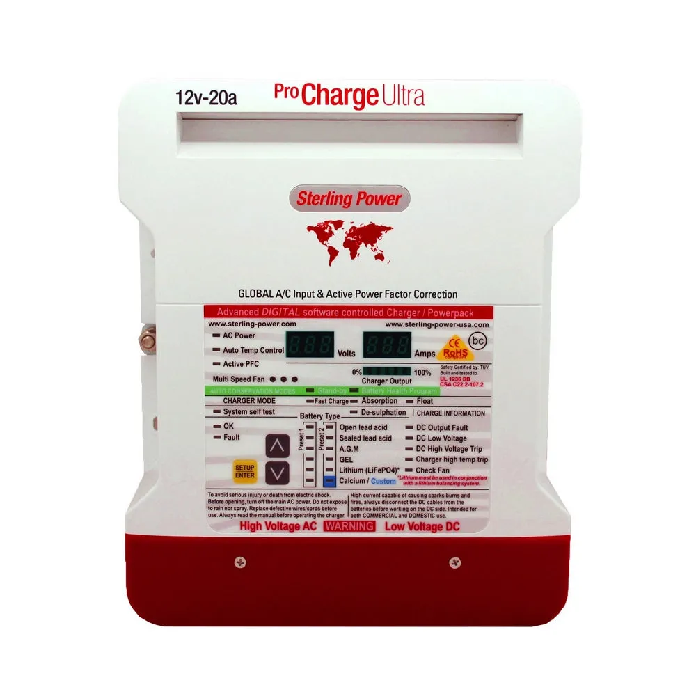 Sterling ProCharge ULTRA Battery Charger - 12V - 20A - 3 Outputs