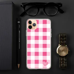 Sunday Afternoon Pink Gingham Print  iPhone Case | Pinup Couture