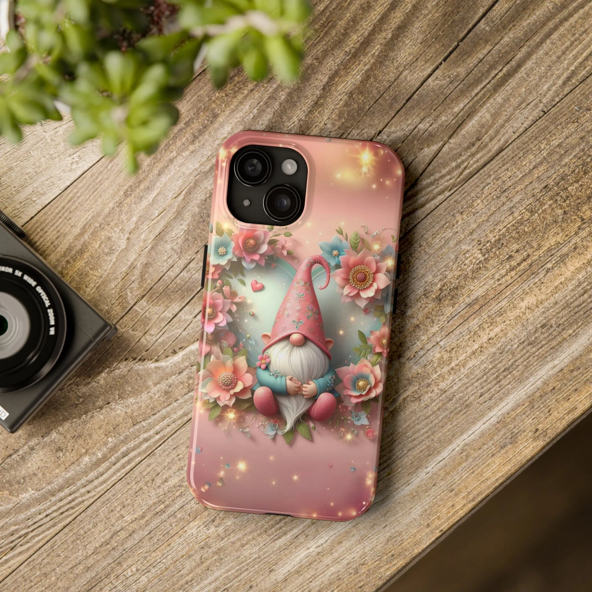 Super Cute Gnome Digital print Design Tough Phone Case compatible with a large variety of iPhone models, Gift, Phone Case