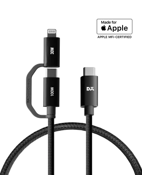 SURGE™ Kevlar Core 2-in-1 100W Apple Certified - MFi Charging Cable