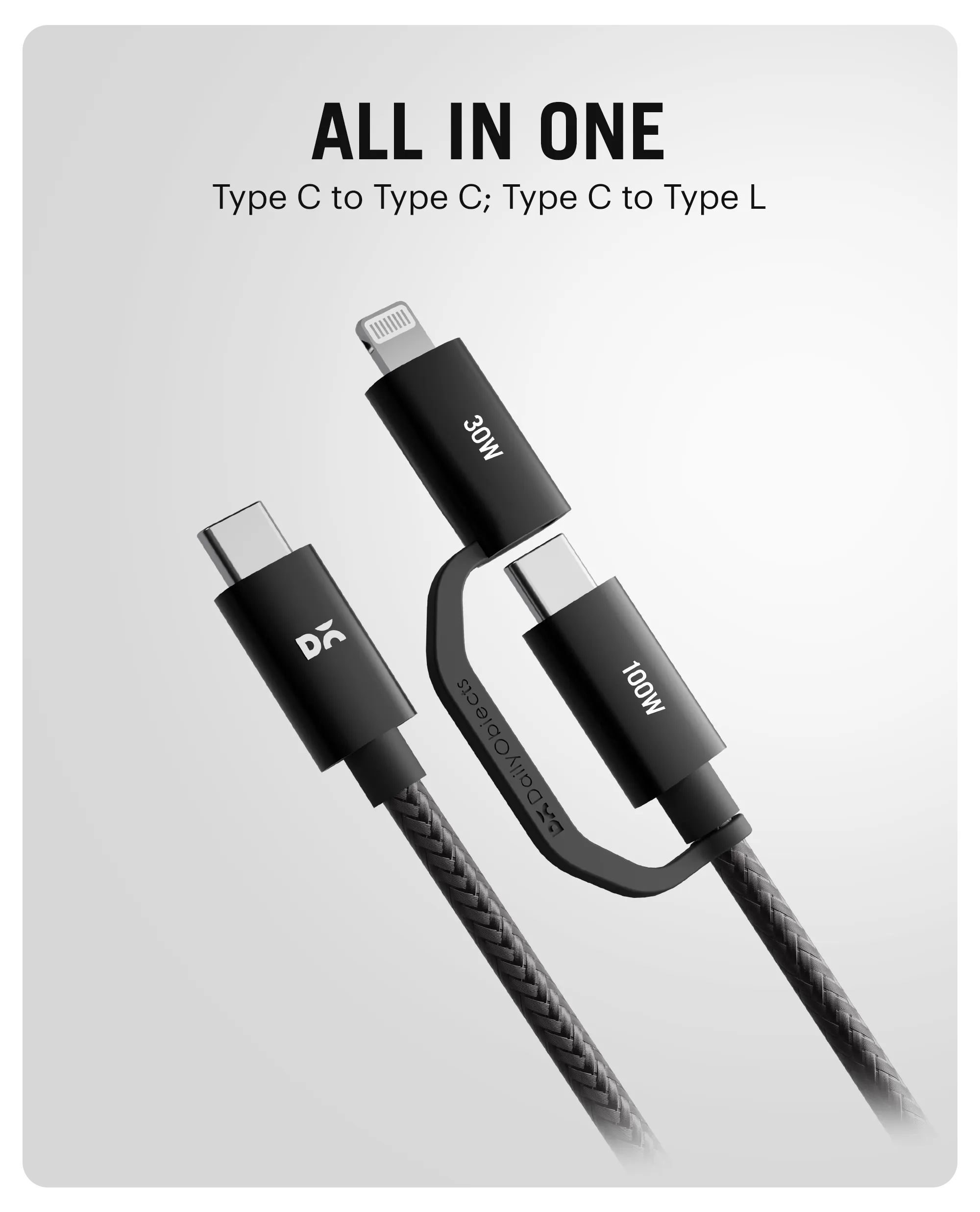 SURGE™ Kevlar Core 2-in-1 100W Apple Certified - MFi Charging Cable