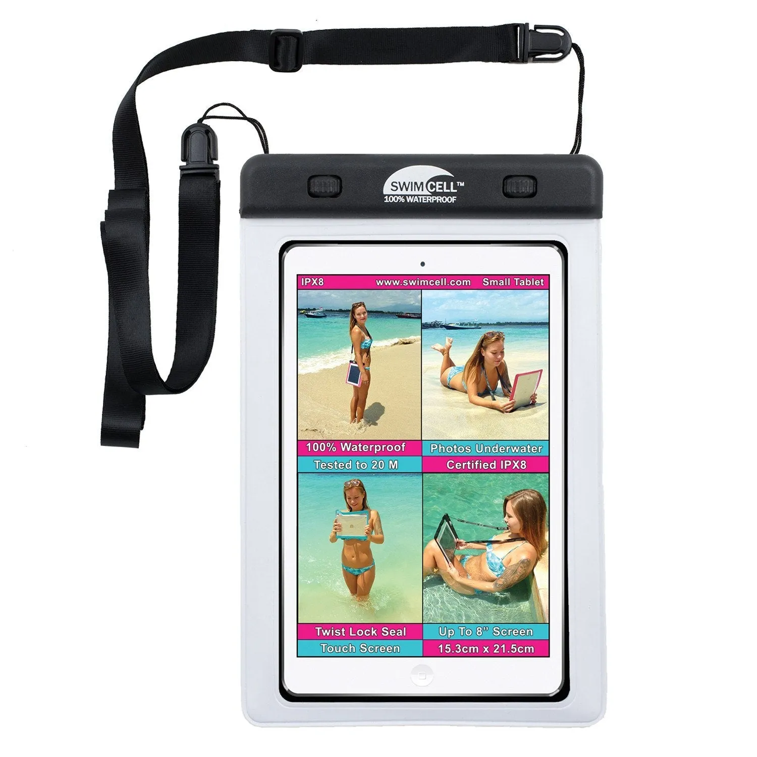 SwimCell Waterproof Tablet Case - Small  (up to 15 x 21cm)