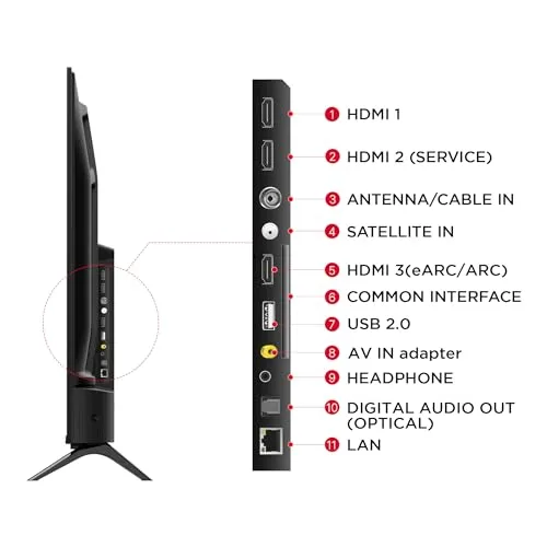 TCL 108 cm (43 inches) Metallic Bezel-Less Series 4K Ultra HD Smart LED Google TV 43V6B (Black)