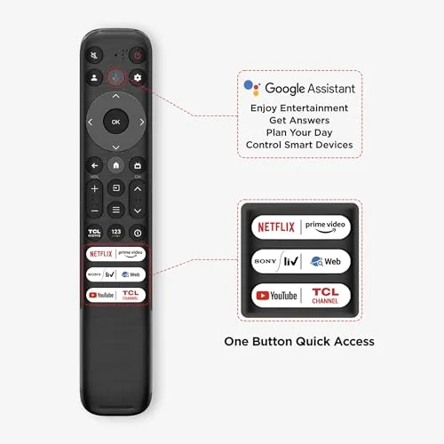 TCL 126 cm (50 inches) Metallic Bezel-Less Series 4K Ultra HD Smart LED Google TV 50V6B (Black)