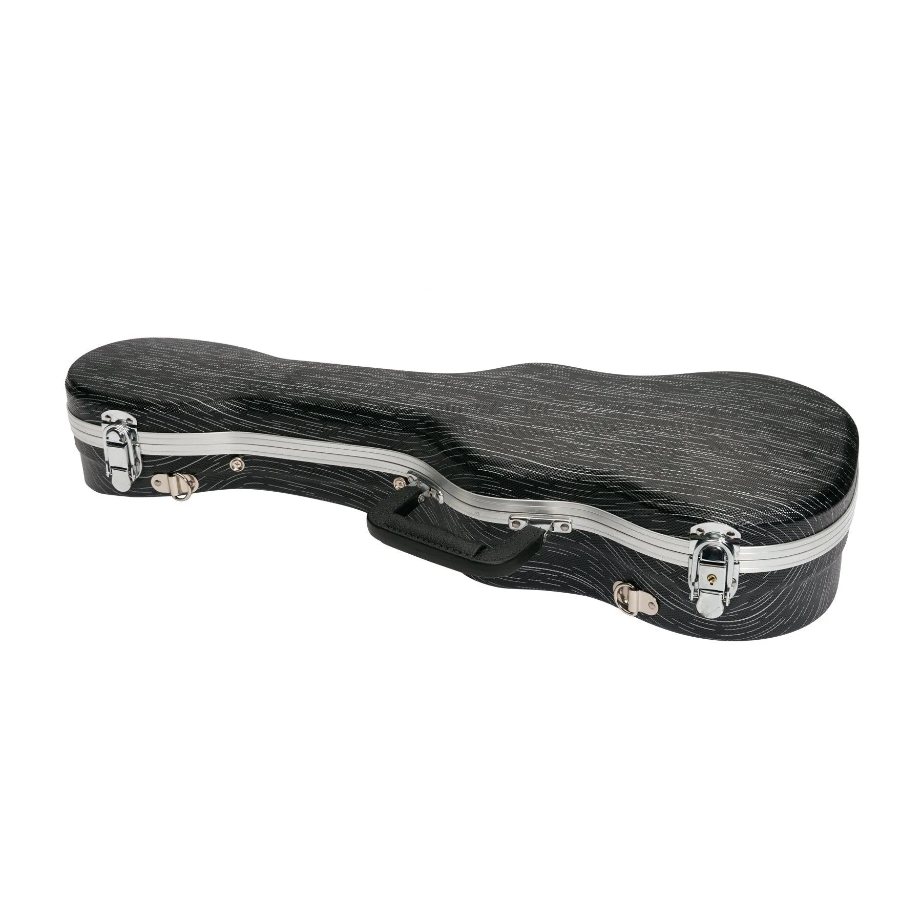 Tiki Deluxe Shaped Concert Ukulele Flight Case (Grey/Black)