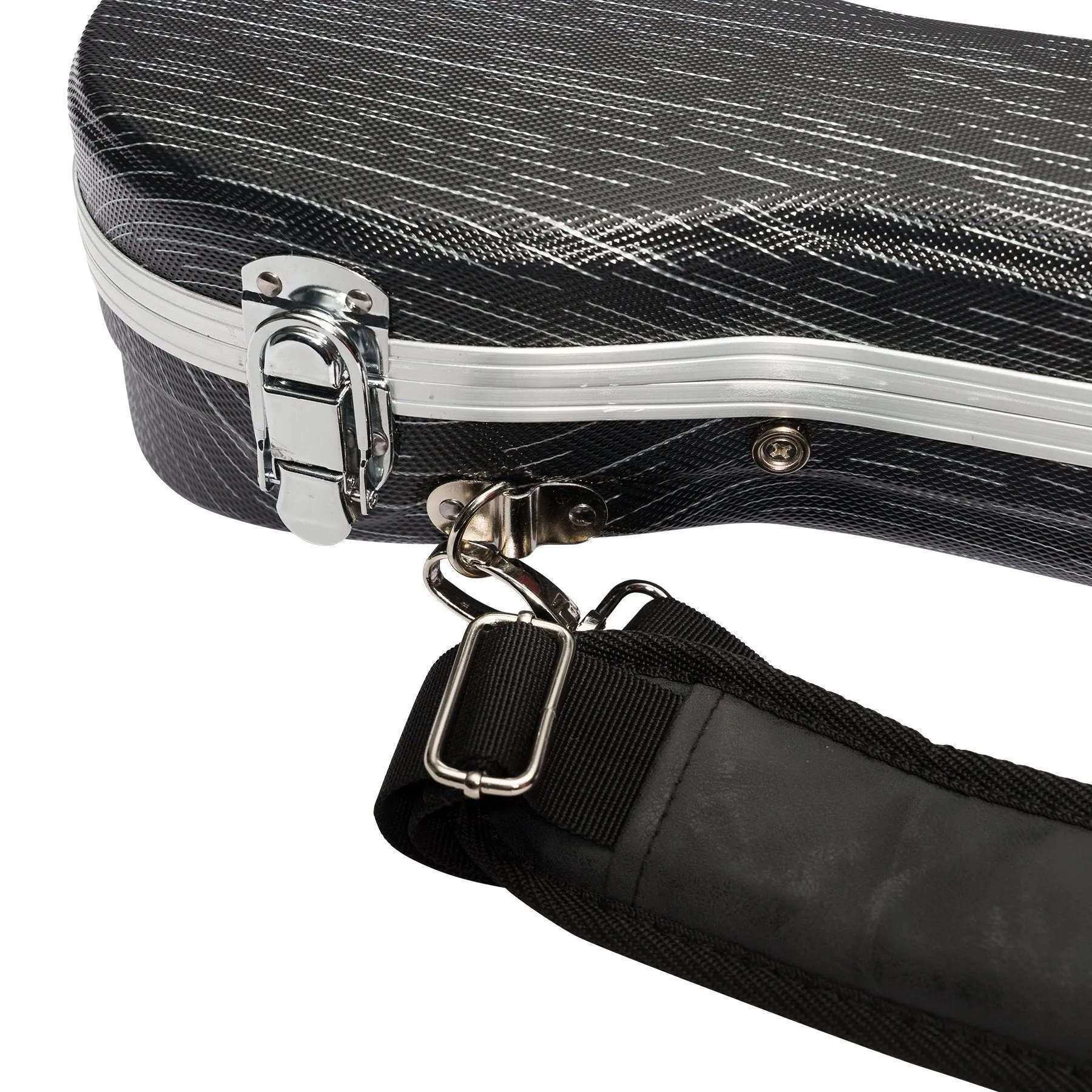 Tiki Deluxe Shaped Concert Ukulele Flight Case (Grey/Black)