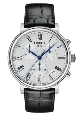 TISSOT CARSON PREMIUM CHRONOGRAPH BLACK LEATHER BAND T122-417-16-033-00