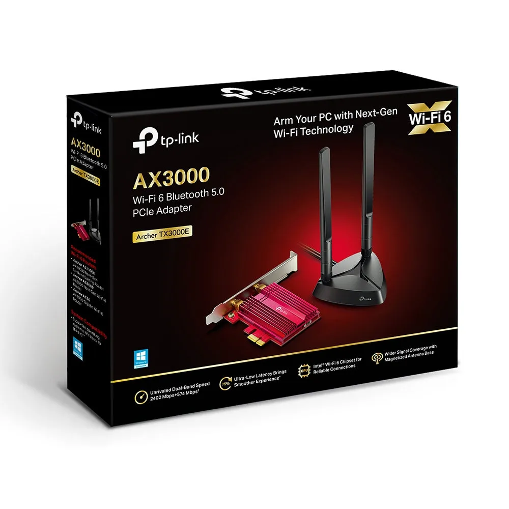 Tp-Link Archer Tx3000e - Ax3000 Dual Band Wi-Fi 6 Bluetooth Pci Express Adapter