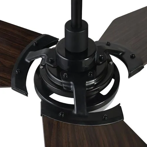 Trailblazer Black/Dark Wood 3 Blade Smart Ceiling Fan with Dimmable LED Light Kit Works with Remote Control, Wi-Fi apps and Voice control via Google Assistant/Alexa/Siri