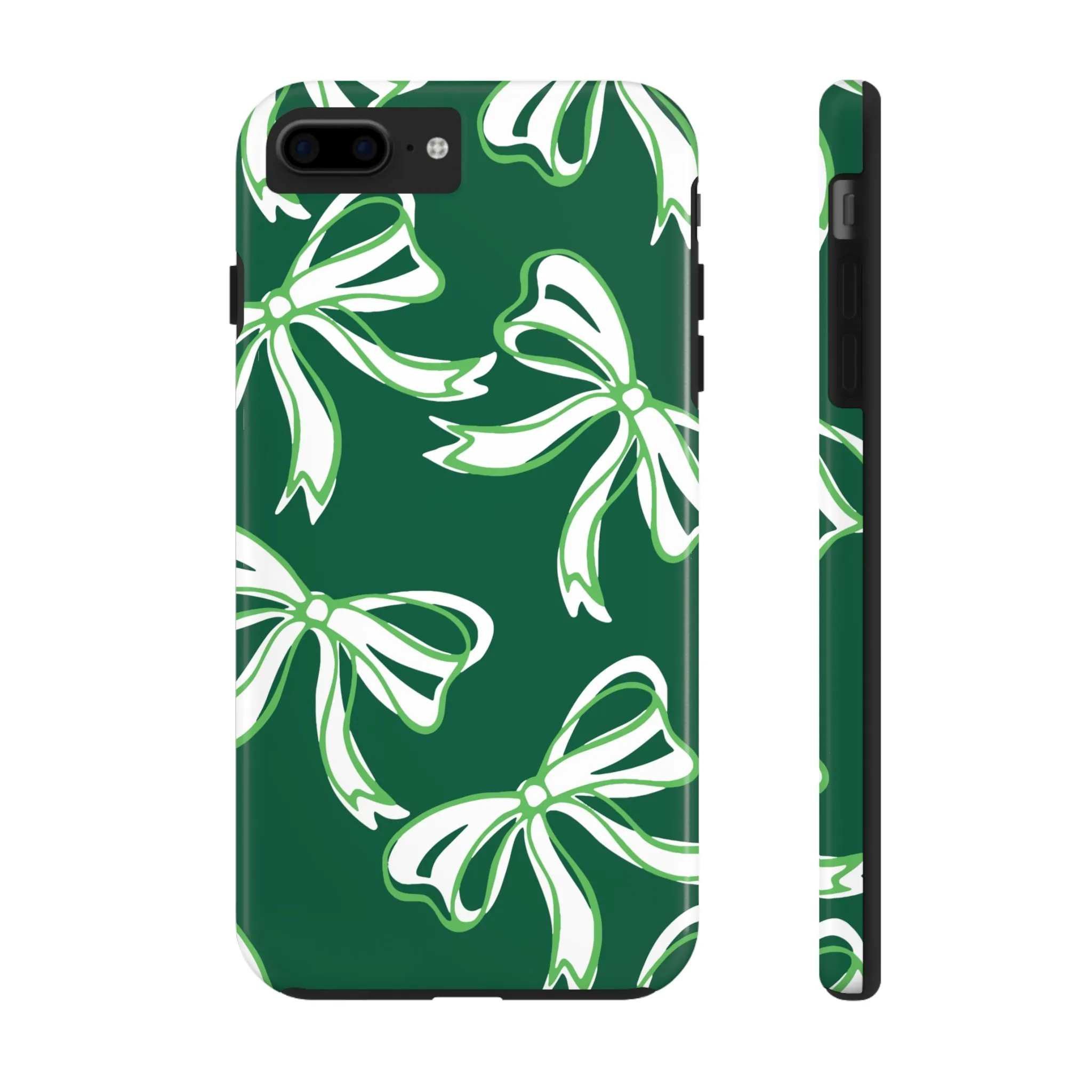 Trendy Bow Phone Case, Bow Phone Case, - Binghamton, BING, Bearcats, green and white