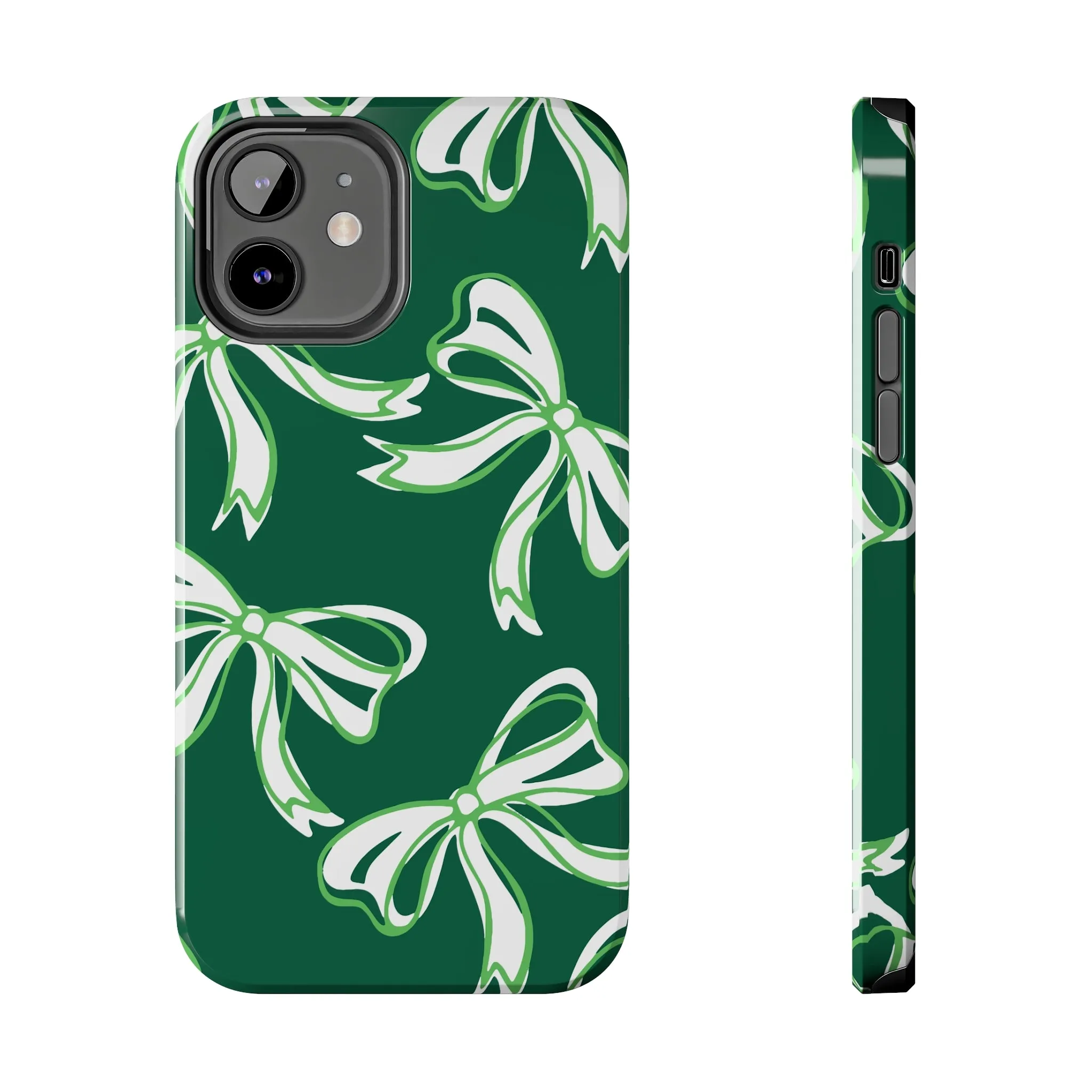 Trendy Bow Phone Case, Bow Phone Case, - Binghamton, BING, Bearcats, green and white