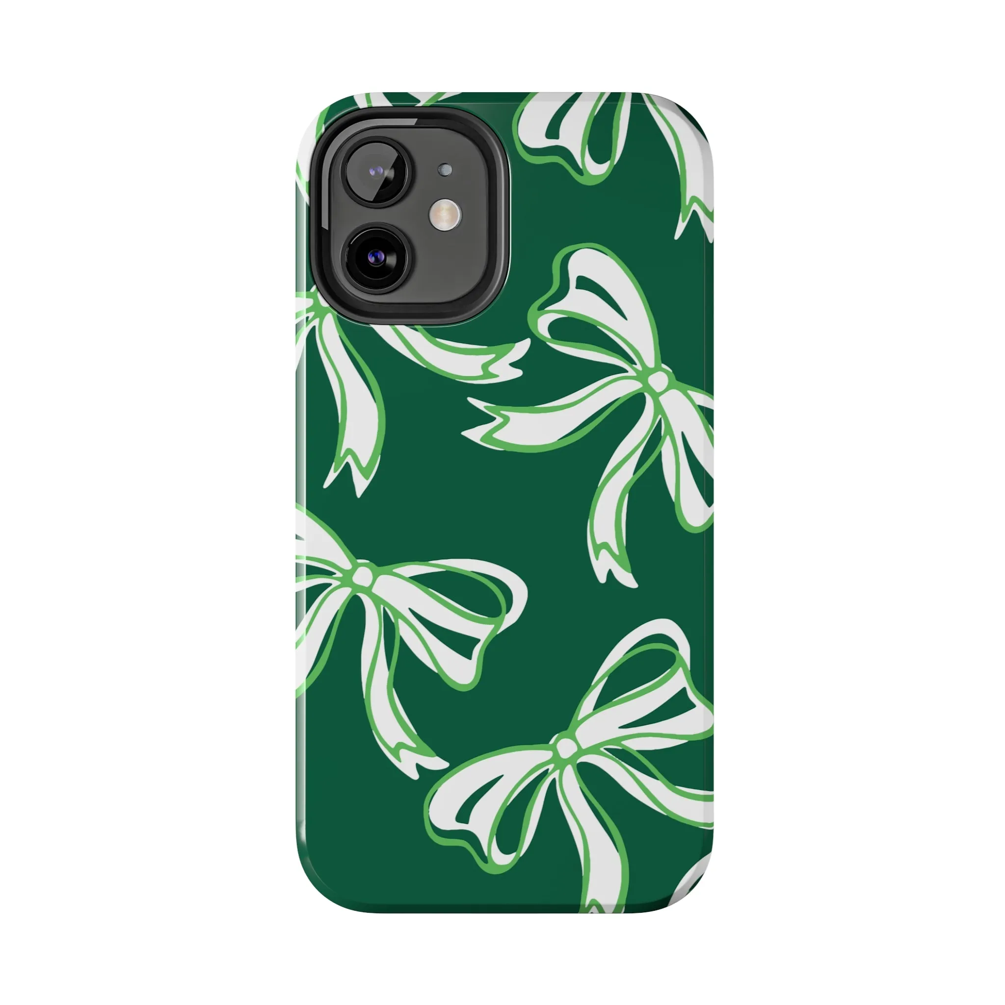 Trendy Bow Phone Case, Bow Phone Case, - Binghamton, BING, Bearcats, green and white