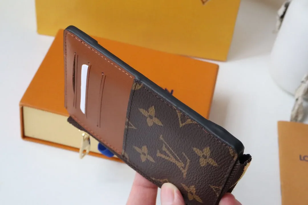 TRUNK MULTI CARD HOLDER CASE BROWN