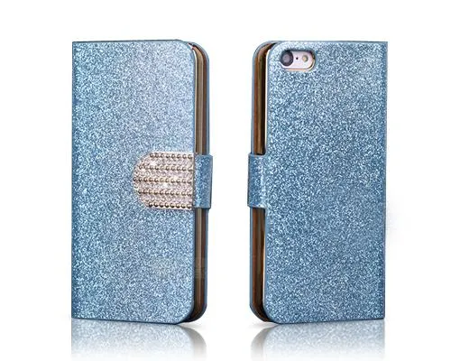 Twinkle Series iPhone 5C Flip Leather Case - Ice Blue