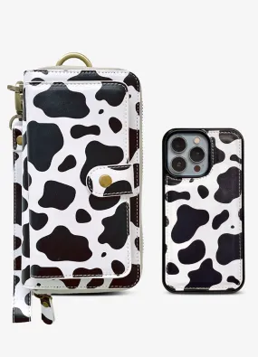 Ultimate Wristlet Phone Case in Cow Print