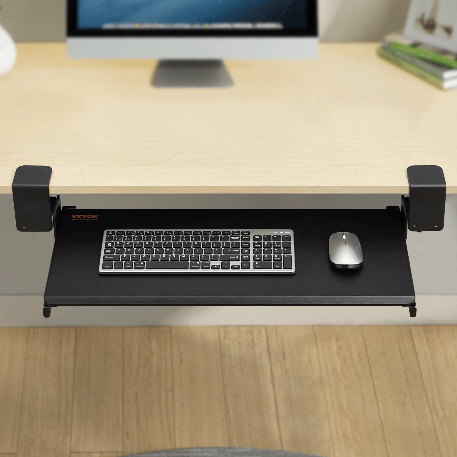 Under Desk Slide-Out Keyboard Drawer - Simple No Drill Mount