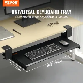 Under Desk Slide-Out Keyboard Drawer - Simple No Drill Mount