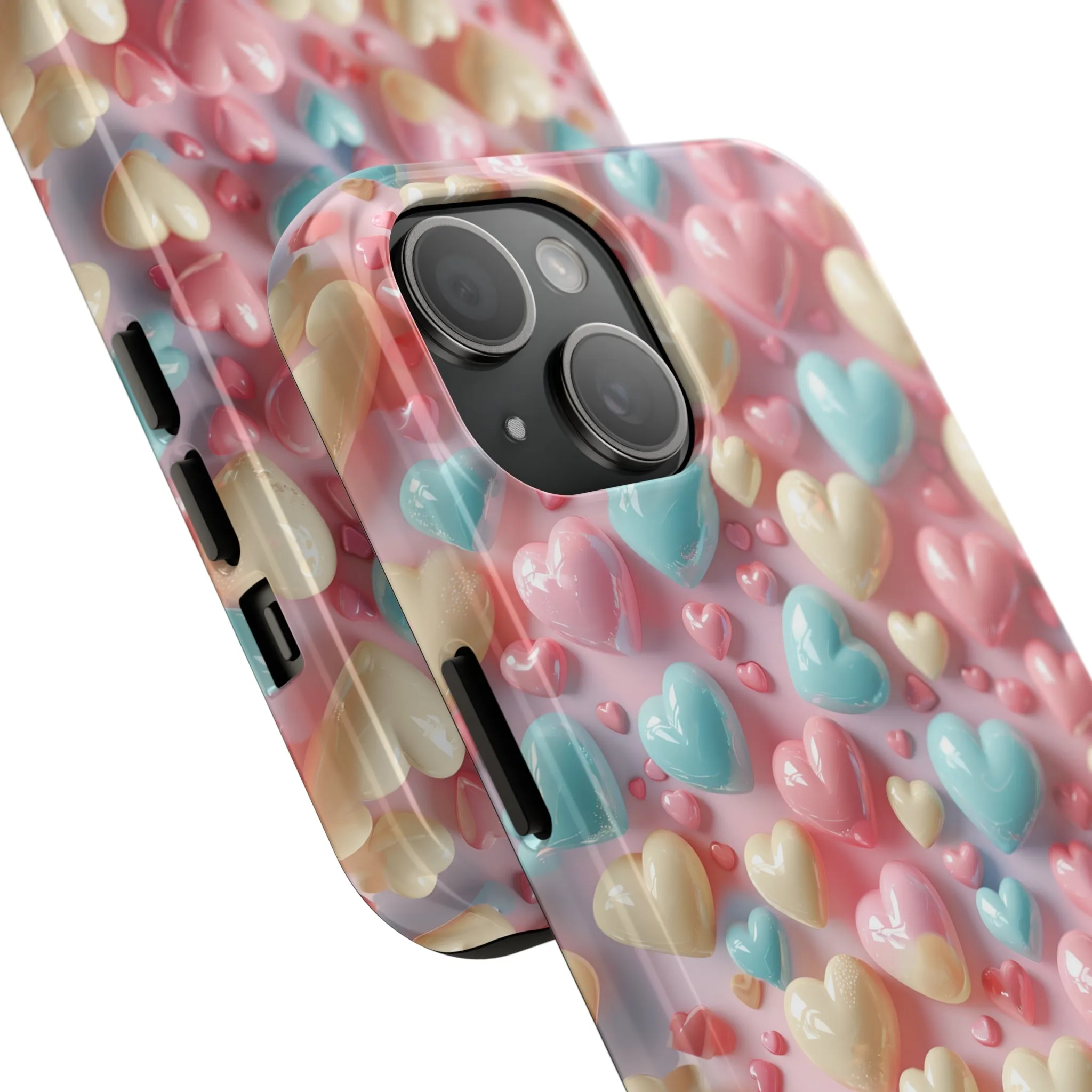 Valentine's Candy Hearts Pattern Design Tough Phone Case compatible with a large variety of iPhone models, Gift, Phone Case